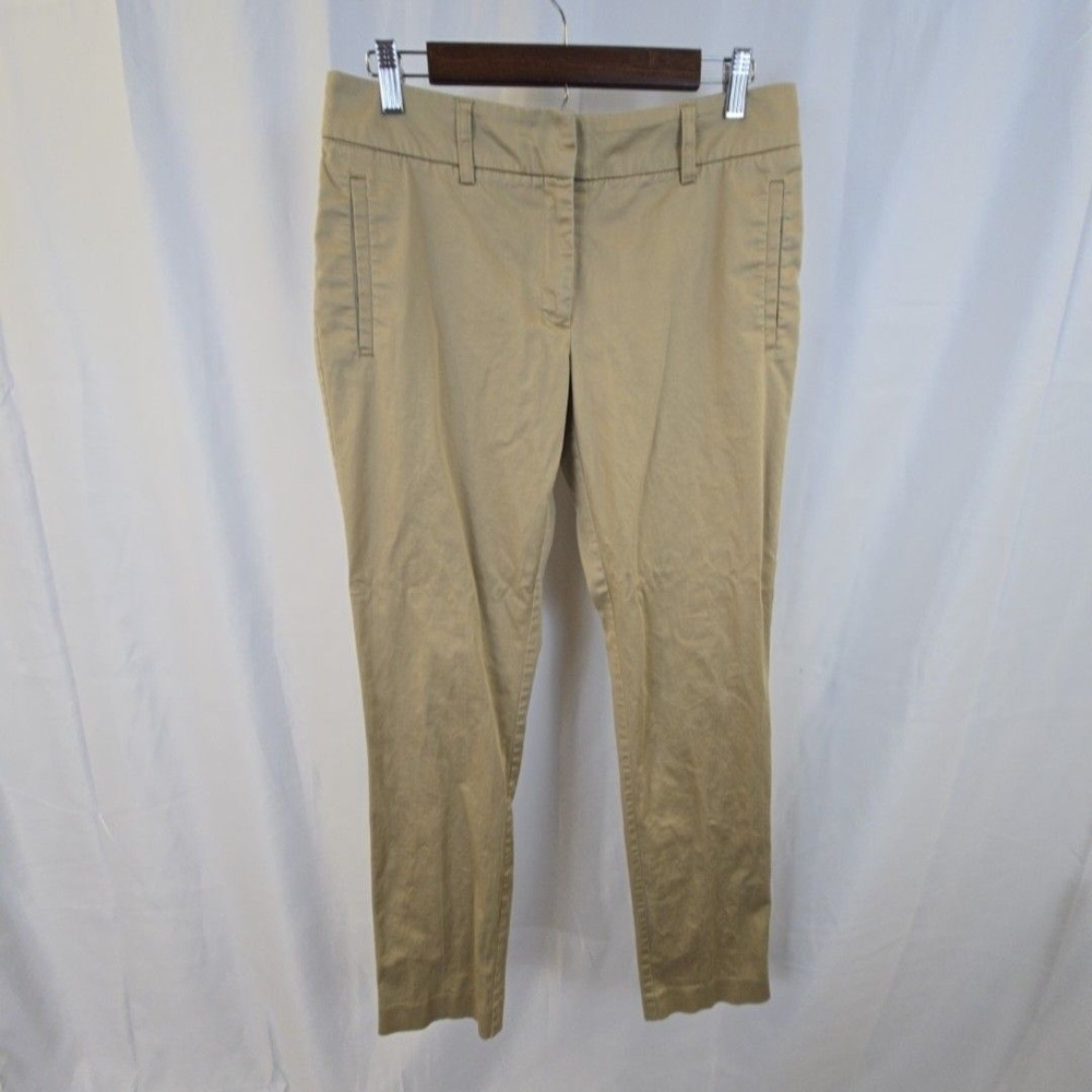H&M Chino Pants Womens 10 Beige Twill Stretch Tapered Ankle Office Career